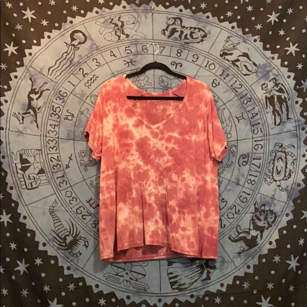 American Eagle soft & sexy tie die v-neck